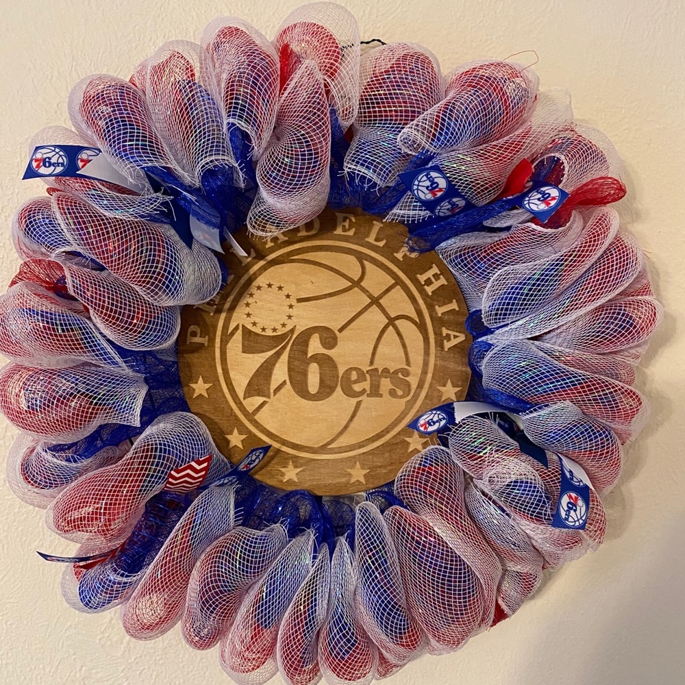 76ers Basketball Wreath
